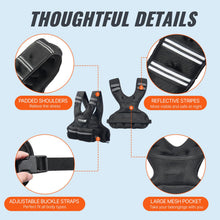 Load image into Gallery viewer, VEVOR Adjustable Weighted Vest, 11-20lb Weight Vest with 6 Ironsand Weights and Reflective Stripe, Body Weight Vest Exercise Set for Men Women, Workout Equipment for Strength Training Running Jogging
