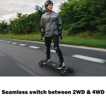 Load image into Gallery viewer, Pro 4WD All-Terrain Off Road Electric Skateboards, Top Speed of 35 Mph, 24 Miles Range, 7000W Quad Motor, IP55 Waterproof
