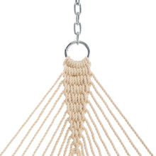 Load image into Gallery viewer, Hatteras Hammocks Deluxe Oatmeal Duracord Rope Hammock with Free Extension Chains & Tree Hooks, Handcrafted in The USA, 450 LB Weight Capacity, 13 ft. x 60 in