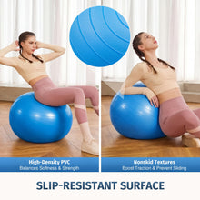 Load image into Gallery viewer, ZELUS Balance Ball Trainer with Resistance Bands and Foot Pump, Inflatable Yoga Ball , 330lb Cap