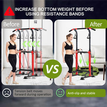 Load image into Gallery viewer, Trlakepreble Power Tower Pull Up Bar,Height Adjustable Multi-functional Home Strength Training Gym
