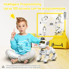 Load image into Gallery viewer, Remote Control Robot Dog Toy for Kids, Programmable Robotic Puppy, Smart Interactive Stunt Robot Dog Toy