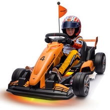 Load image into Gallery viewer, 24V Kids Electric Go Kart, Licensed McLaren F1 Drift Kart Car with Dual 200W Motors, Adjustable Seat for Ages 6-12 (Orange)