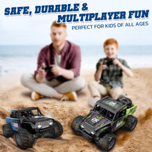 Load image into Gallery viewer, Monster Truck Toys for Boys 4-12 - 1/16 Scale Waterproof Amphibious 4WD RC Car w/ 2 Batteries (50 Min),Q191 Remote Control Car, Blue