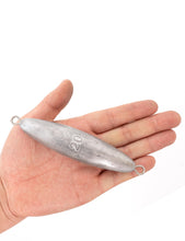 Load image into Gallery viewer, BLUEWING Torpedo Sinker Through Wire Fishing Weight Saltwater Bullet Lead Double Ringed, 20 oz, 2 Pack