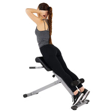 Load image into Gallery viewer, Sunny Health & Fitness 45-Degree Hyperextension Roman Chair with Adjustable Height and Back, Glute, Hamstring, and Ab Workouts Foldable Sit Up Gym Bench for Home, Gray - SF-BH6629
