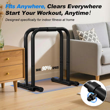 Load image into Gallery viewer, RELIFE REBUILD YOUR LIFE Dip bars &Dip Station (Black)