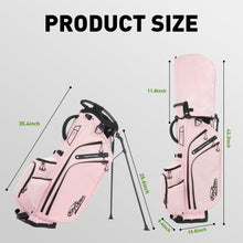 Load image into Gallery viewer, KeyOpen Lightweight Golf Stand Bag, 14 Way Golf Bags with Full Length Dividers for Men Women, Encrypted 900D Weather-Proof Club Carry Bag with Ergonomic Dual Strap, Cooler Pockets, 9 Pockets, Pink
