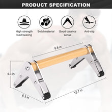 Load image into Gallery viewer, Mochantum Parallettes Bars - Wooden Push Up Bars with Non-Slip Heavy-Duty Stainless Steel Base, 660LB Capacity, Portable Calisthenics Equipment for Calisthenics, Handstand ,Strength Training & Home Gym Workouts, White, 12.7 inch