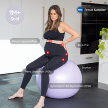 Load image into Gallery viewer, BABYGO Birthing Ball - Pregnancy Yoga Labor & Exercise Ball & Book Set Trimester Targeting(Lavender, 75cm - Electric)