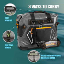 Load image into Gallery viewer, Engel HD20 High Performance Soft-Sided Cooler Tote Bag, Dark Gray & Orange