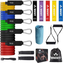 Load image into Gallery viewer, WHATAFIT Resistance Bands, Exercise Bands,Resistance Bands for Working Out, Work Out Bands with Handles for Men and Women Fitness, Strength Training Home Gym Equipment