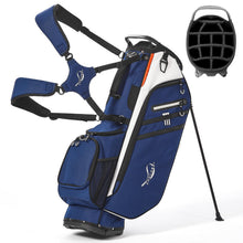 Load image into Gallery viewer, ANNCORD Golf Stand Bag 14 Way Top Dividers Full-Length with Stand, 7 Pockets, Lightweight Golf Bag for Men, Dual Strap, Rain Hood, Portable Golf Club Bag for Men Women, Blue/Black