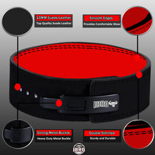 Load image into Gallery viewer, IBRO Powerlifting Lever Gym Belt – 10mm BlackRed S