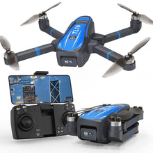Load image into Gallery viewer, Brushless Motor Drone with 1080P Camera, FPV Drone for Adults, Optical Flow Positioning Headless Mode 90° Motorized Adjustable Lens, Blue