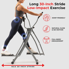Load image into Gallery viewer, Sunny Health & Fitness Smart Air Walker Elliptical - Gray