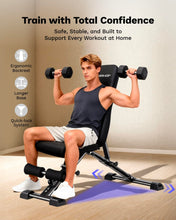 Load image into Gallery viewer, AIRHOP Upgraded Adjustable Weight Bench, Bench Press Full Body Workout, Quick Fold Space Saving, Workout Bench for Home Gym Strength Training