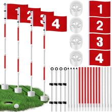 Load image into Gallery viewer, Burbell 4 Pack Golf Flag 6ft Cup Set Putting Green Red Flags for Yard