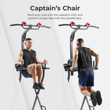 Load image into Gallery viewer, Sunny Health & Fitness Power Tower Dip Station & Pull-Up Bar,