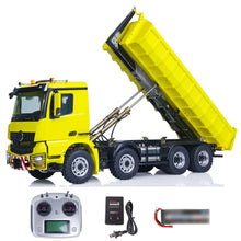 Load image into Gallery viewer, 8x8 1/14 RC Hydraulic Tipper Truck Metal Construction Dumper Vehicles Model Radio Controller Front Hook Rear Hook Roof Rotating Lights