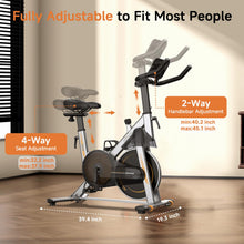 Load image into Gallery viewer, Hitgo Magnetic Exercise Bike for Home - Silver