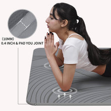 Load image into Gallery viewer, PAIDU Large Yoga Mat-72’x36’x0.4’ Extra Width & Thick,Comfortable,Non-Slip Exercise Mat-Works Great on All Floor for Stretching,Yoga Studio,Gym or Home Workouts (Gray)