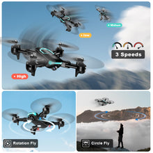 Load image into Gallery viewer, Drone with Camera, Foldable Drone for Beginners with 1080P Camera, Upgrade Altitude Hold, Circle/Rotating/Waypoint Fly, 3D Flip