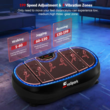 Load image into Gallery viewer, 3D Plus Vibration Plate Exercise Machine, Full Body Vibrating Platform for Strength Toning & Fat Loss with 199 Adjustable Speeds, Atmosphere Lights, Shaker Workout Equipment for Women Men Home Gym
