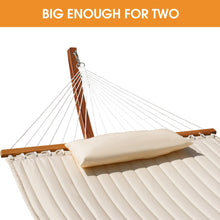 Load image into Gallery viewer, Lazy Daze Double Quilted Hammock with 13 ft Curved Steel Wood Grain Stand