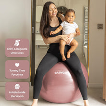 Load image into Gallery viewer, BABYGO Birthing Ball - Pregnancy Yoga Labor & Exercise Ball & Book Set Trimester Targeting-(Rosewood, 65cm)