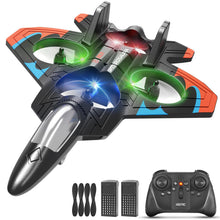 Load image into Gallery viewer, Fighter Jet with Light, 360° Flip Fighter Jet Toys, Stunt Roll, Airplane Toy Gifts for Kids Boys