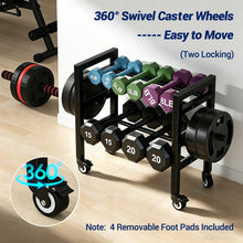 Load image into Gallery viewer, Dumbbell Rack Stand Only 2-Tier 20 IN Length Adjustable Small Weight Rack For Home Gym-Dumbbell Holder