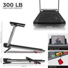Load image into Gallery viewer, Sunny Health & Fitness Foldable 15 Level Auto Incline Treadmill