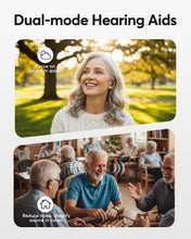 Load image into Gallery viewer, OTC Hearing Aids for Seniors & Adults, Rechargeable Hearing Aids with Noise Cancelling & Clear Sound, 16-Channel Digital DSP & 2 Environment Modes, 80+ Hour Battery Life, Comfort-Fit, Jet Black