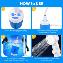 Load image into Gallery viewer, Ann Katy Portable Camping Shower Pump,Rechargeable Electric Outdoor Shower
