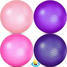Load image into Gallery viewer, Leyndo 4 Pcs 26 Inch Yoga Exercise Ball Pilates Pregnancy Birthing Fitness Ball -(Vivid Color)