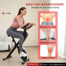 Load image into Gallery viewer, BARWING Folding Exercise Bike Stationary Bikes for Home,3 in 1Exercise Bikes X3-Black)