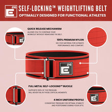 Load image into Gallery viewer, Self-Locking Weight Lifting Belt | (Extra Large, Red)