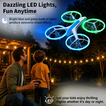 Load image into Gallery viewer, Drone for Kids,Easy-to-Use RC Drone with LED Propeller Guards Altitude Hold