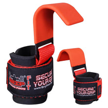Load image into Gallery viewer, Weight Lifting Hooks Heavy Duty Lifting Wrist Straps (JET RED, WOMEN-Wrist Size Small/Medium)