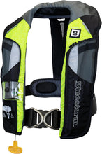 Load image into Gallery viewer, BLUESTORM Stratus 35 Inflatable Life Jacket PFD for Adults | US Coast Guard (USCG) Approved Automatic Self Inflating Life Vest Preserver with Manual Ripcord (Hi-Vis Green Sailing)