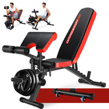 Load image into Gallery viewer, OPPSDECOR 800LBS Adjustable Weight Bench, Workout Bench for Home Gym, Weight Bench with Leg Extension and Leg Curl, Preacher Curl Bench, Gym Bench Exercise Bench