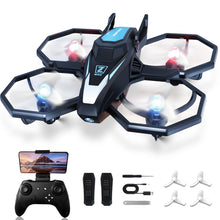 Load image into Gallery viewer, YLFU Drone with Camera, 1080P FPV Drone Camera with Remote Control Quadcopter, Gestures Selfie, One-Key Take Off/Landing, Speed Adjustment, 3D Flips, 2 Batteries Mini Drone for Adults Kids