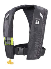 Load image into Gallery viewer, BLUESTORM Stratus 35 Inflatable Life Jacket PFD for Adults (Apex Black) | US Coast Guard (USCG) Approved Automatic Self Inflating Life Vest Preserver with Manual Override