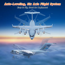 Load image into Gallery viewer, RC Airplane, 2CH RC Plane Ready to Fly, 2.4GHz C-17 Remote Control Airplane with 6-axis Gyro Stabilizer Globemaster III Military Transport Aircraft