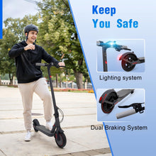 Load image into Gallery viewer, Electric Scooter, Powerful 350W Adult Electric Scooter, Up to 19Mph and 8.5" Solid Tires, with Dual Braking System