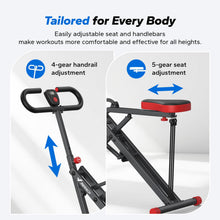 Load image into Gallery viewer, Squat Machine, MERACH R07 2 in 1 Squat Rowing Machine - Red