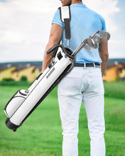 Load image into Gallery viewer, RIOROO Golf Stand Bag, Lightweight Par 3 Golf Bag Holds Up to 7 Clubs with Two Way Dividers Cooler Pocket Shoulder Strap and Multiple Storage Pockets for Men and Women