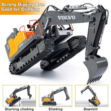 Load image into Gallery viewer, Volvo RC Excavator 17 Channel 3 in 1 Construction Toys, 17 Channel Remote Control Vehicles Tractor Sandbox Toys Digger