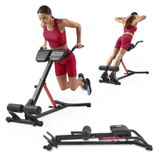 Load image into Gallery viewer, Sunny Health & Fitness Hyperextension Roman Chair with Dip Station - SF-BH620062, Black